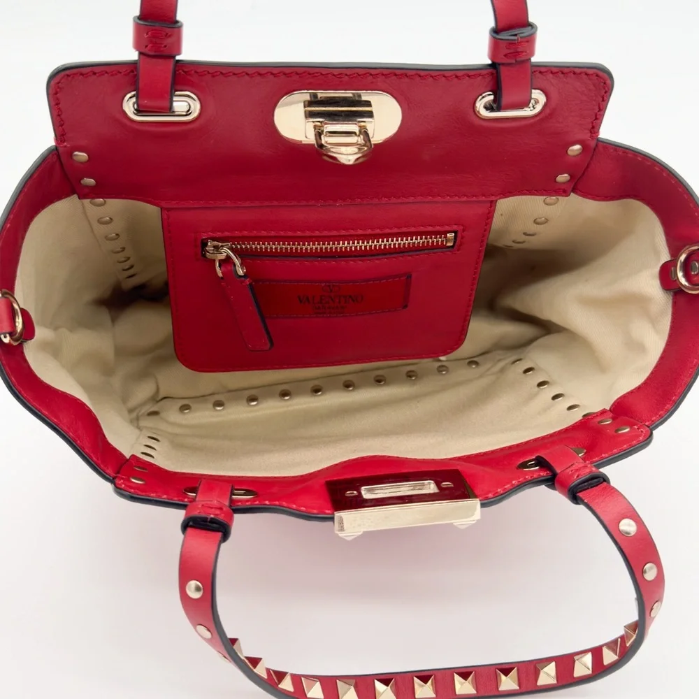 Valentino Rockstud Leather Shoulder Bag - Picture 9 of 17